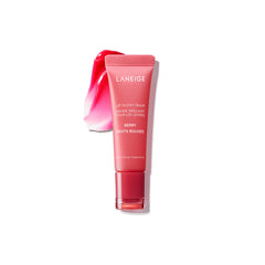 Laneige Lip Glowy Balm Berry tube demonstrates portable hydration on the go