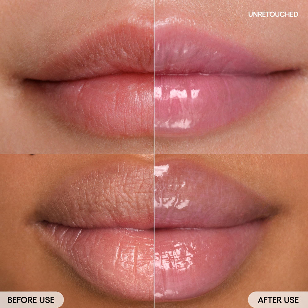 Laneige Lip Glowy Balm Gummy Bear swirls on lips providing subtle tint and shine