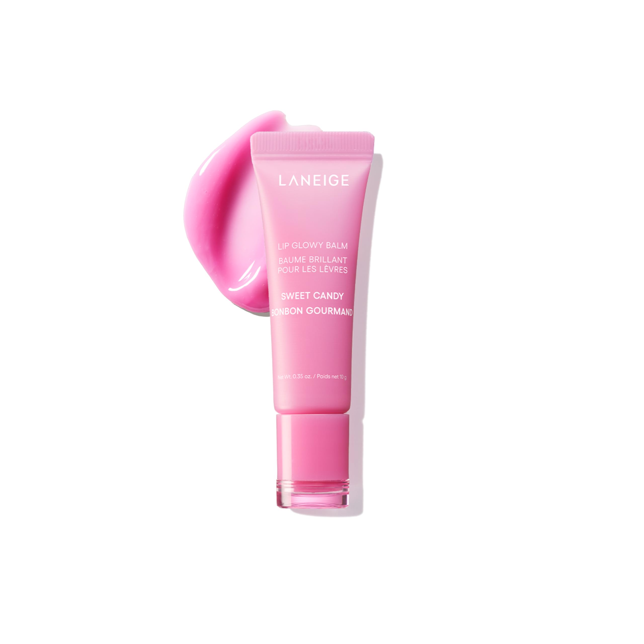 LANEIGE Lip Glowy Balm sheer tint close-up lips with hydrating shine