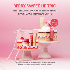 Laneige Lip Sleeping Mask Strawberry Shortcake jar close-up for overnight hydration.