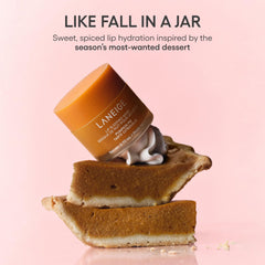 Close-up of Laneige Lip Sleeping Mask texture showing creamy, nourishing formula.