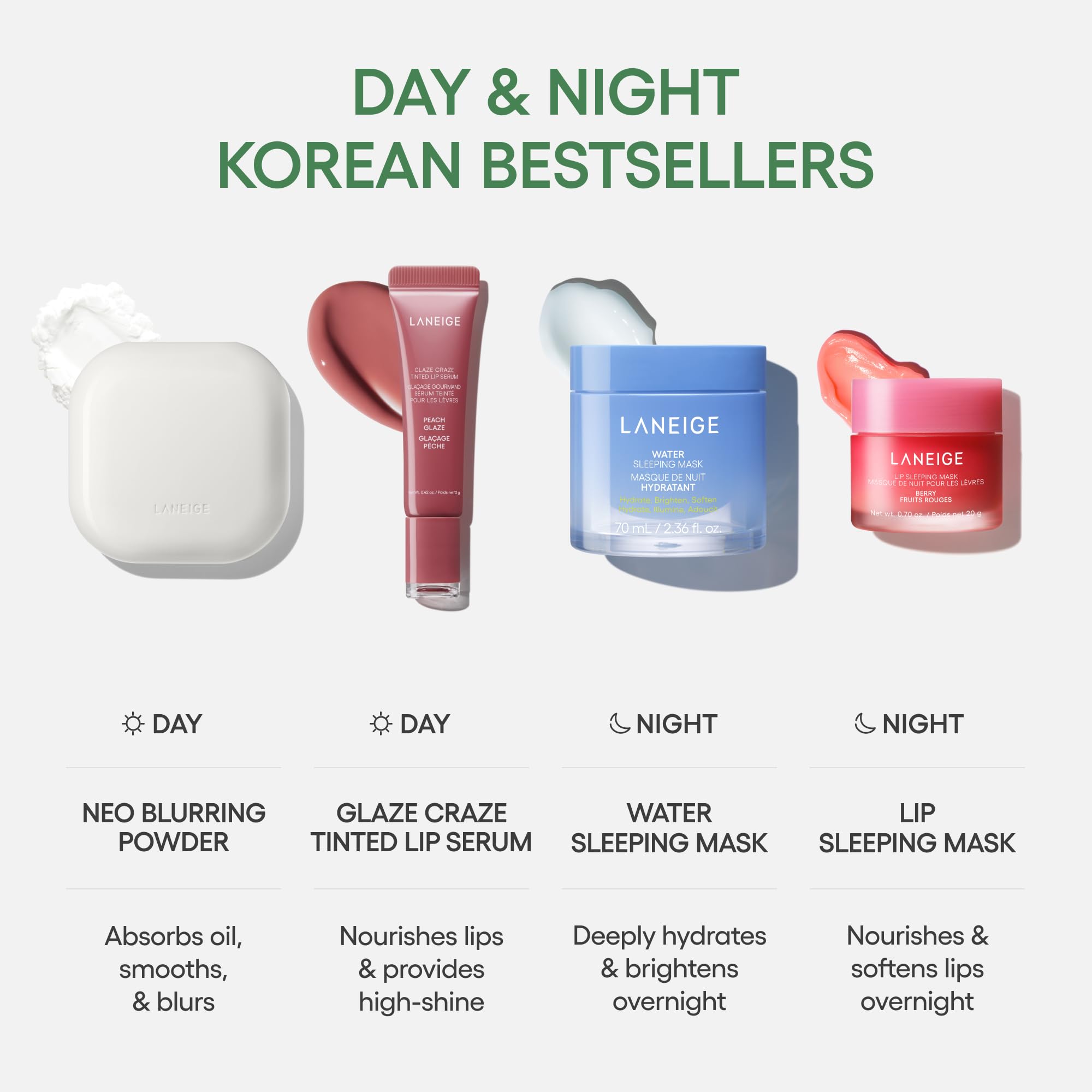 Laneige Neo Blurring Powder travel-friendly no-spill packaging setup.
