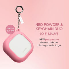 LANEIGE Neo Blurring Powder velvet puff applies shine-free finish evenly.