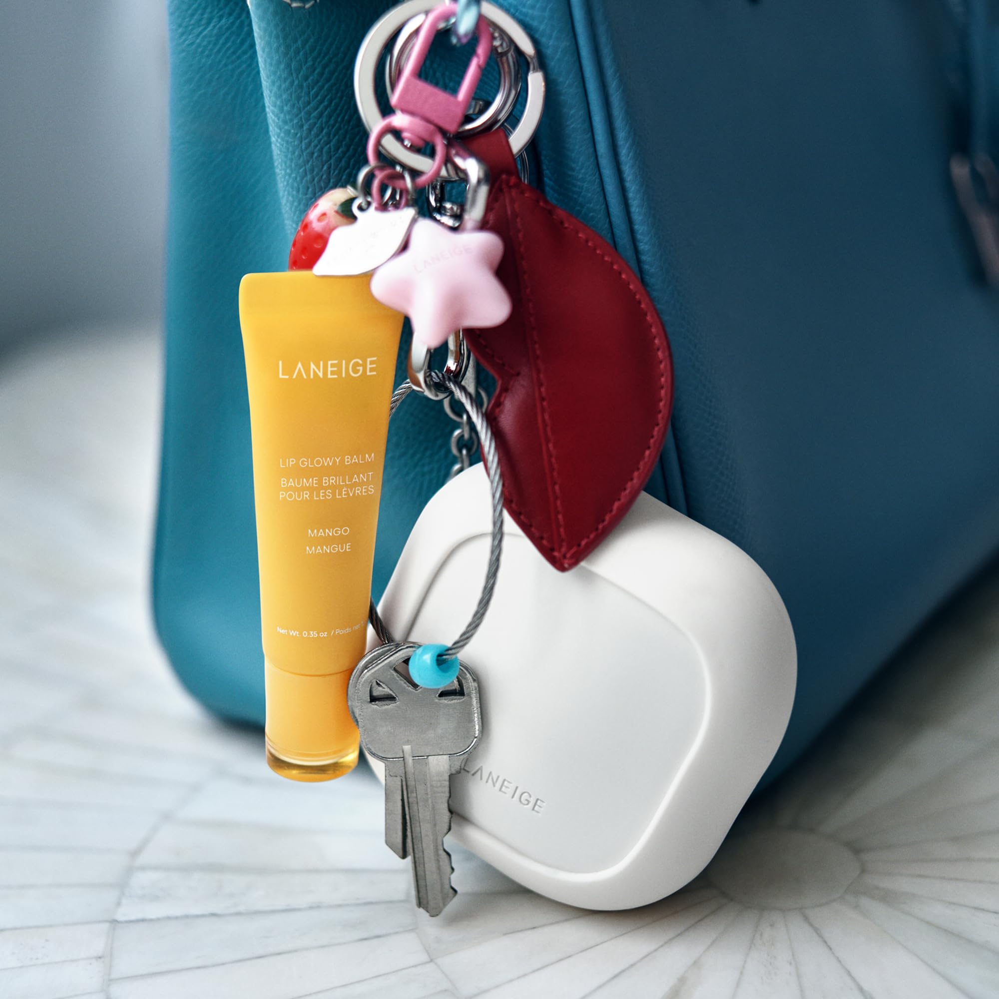 Laneige Neo Powder keychain keeps the compact ready for spontaneous touch-ups