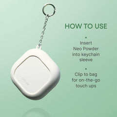 Laneige Neo Powder keychain silicone sleeve shields the compact during travel