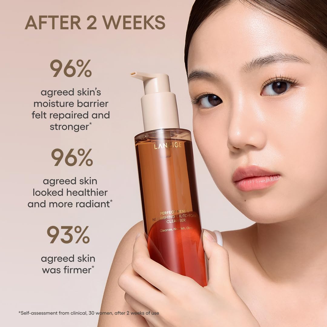 LANEIGE makeup-removal oil phase enables quick daily cleansing routine.