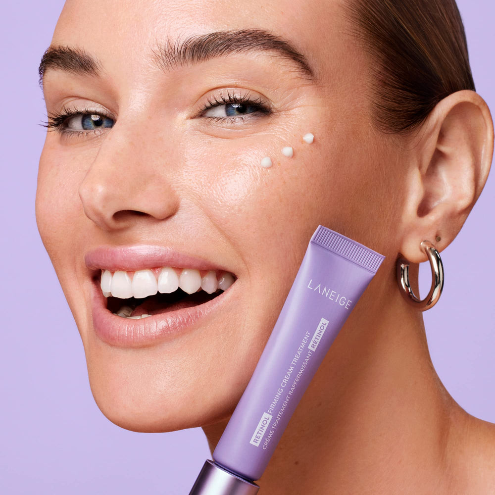 Laneige Retinol Firming Cream with 5D Hyaluronic Acid for enhanced hydration.