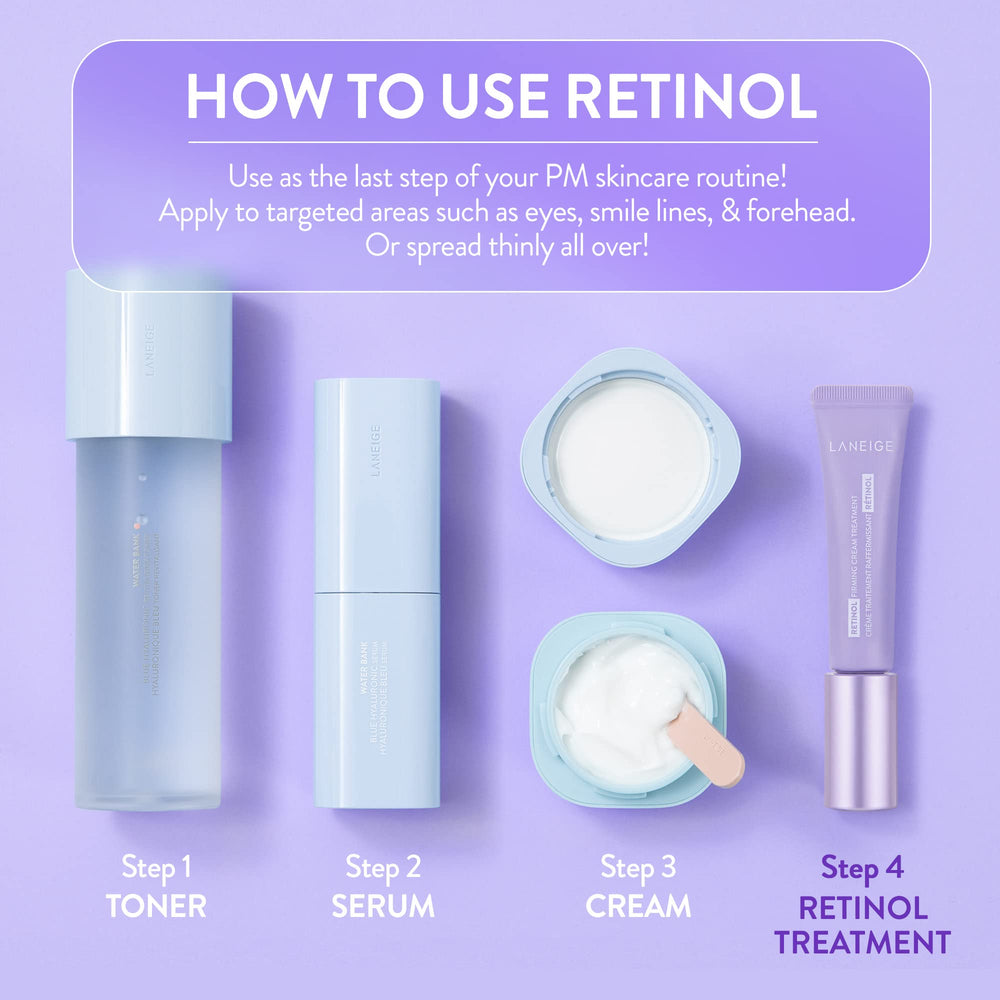Laneige Retinol Firming Cream with madecassoside for soothing hydration.