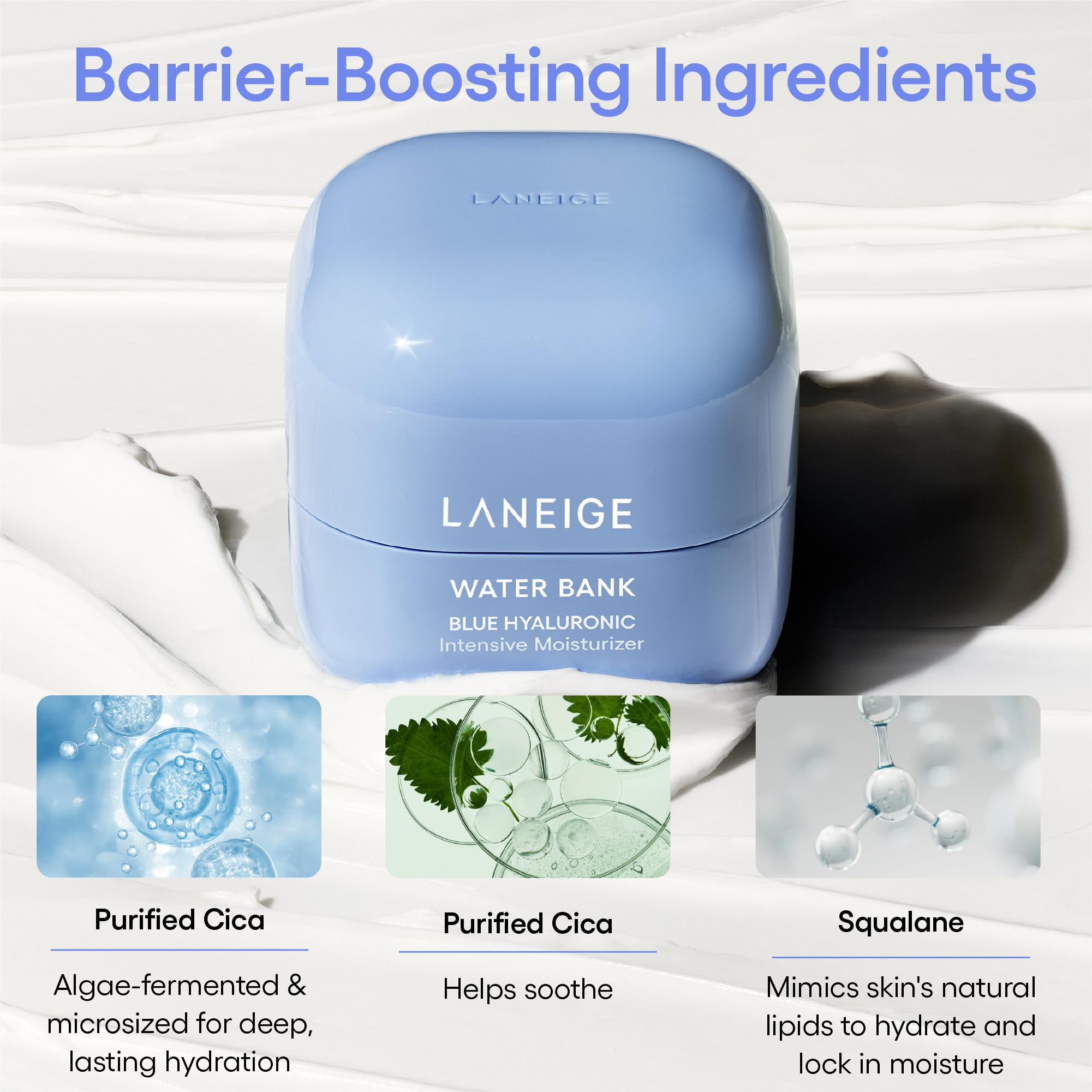 Laneige Squalane feature emphasizes skin lipid mimic hydration for a supple feel