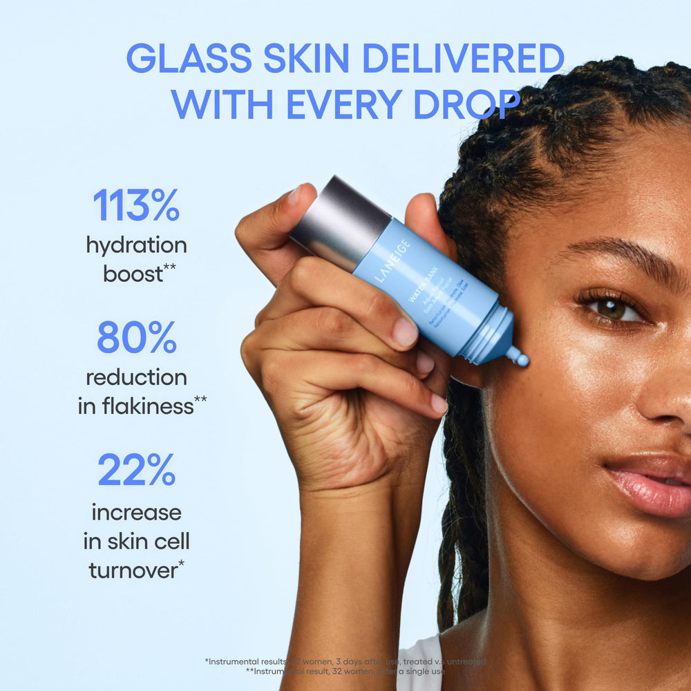 LANEIGE Water Bank Aqua Facial Serum packaging front for premium skincare