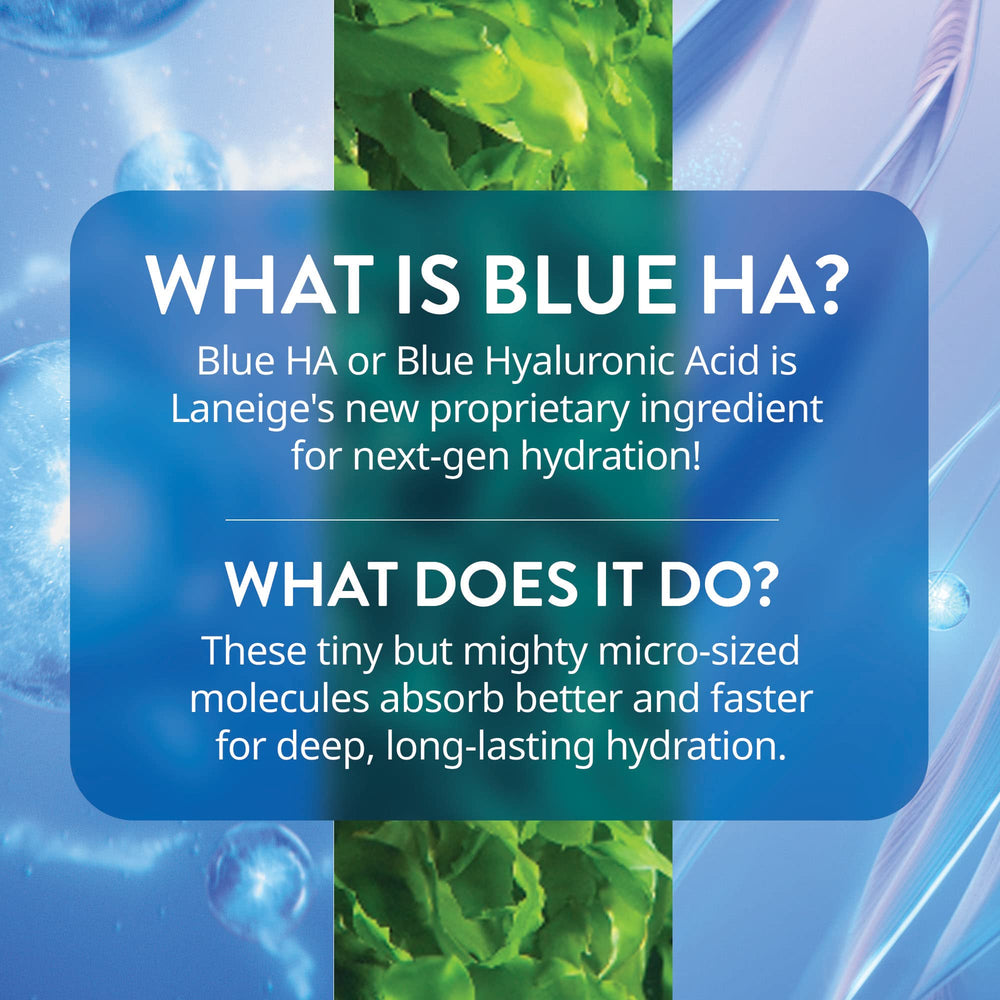 LANEIGE Water Bank peptide detail emphasizes firmer-looking skin with regular use