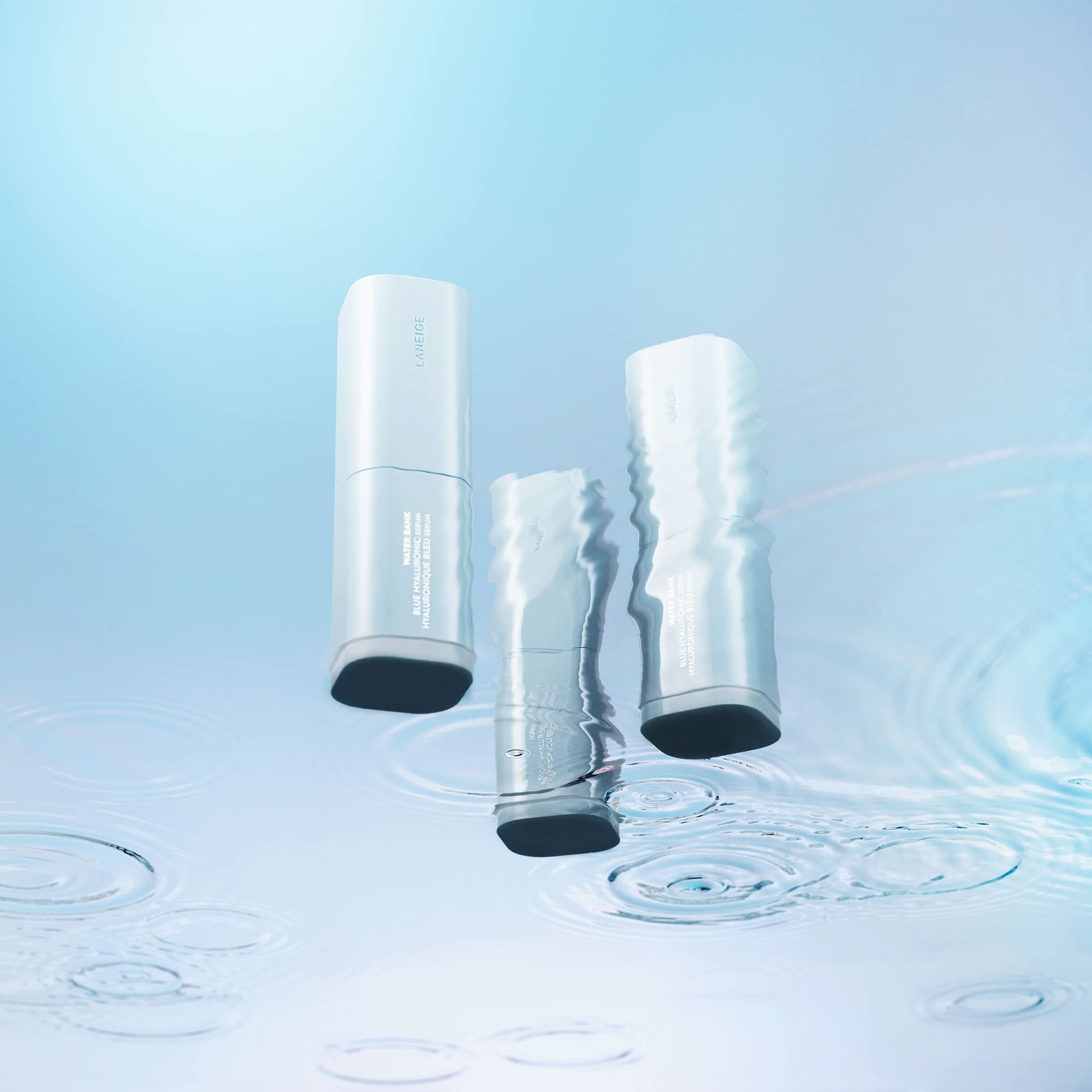 LANEIGE Water Bank serum glow on face hints at radiant, hydrated skin