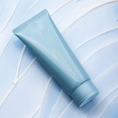 LANEIGE Water Bank Cleansing Foam creamy lather close-up showing gentle makeup removal.