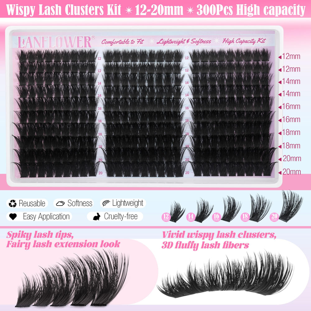 LANFLOWER 300-piece kit provides cost-effective at-home lash extensions.