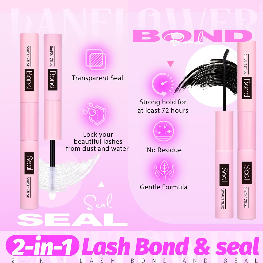 LANFLOWER All-day comfort lash extensions close-up indicating long-wear reliability.