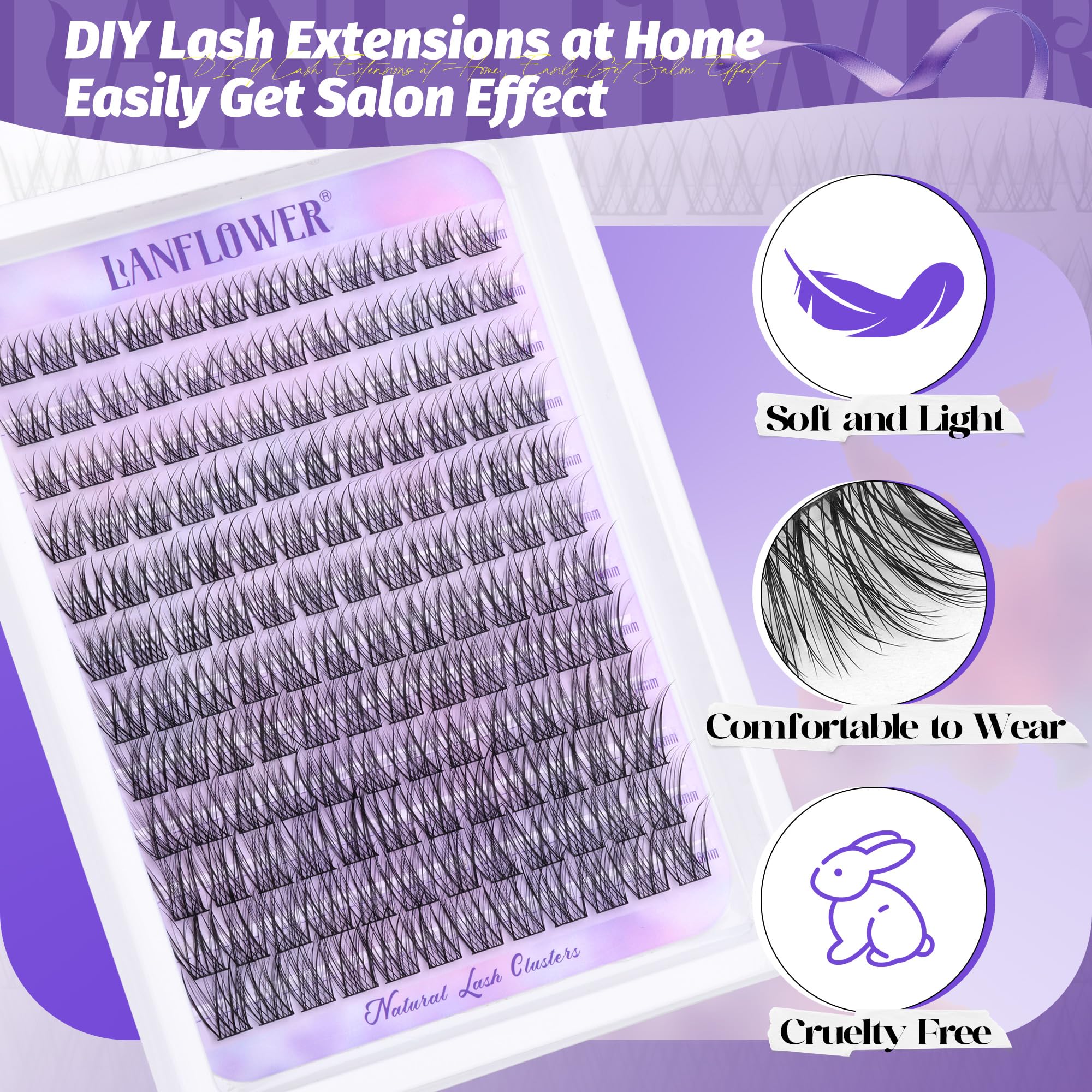 Lanflower-at-home-lash-studio suggests salon-quality results from comfort of home.