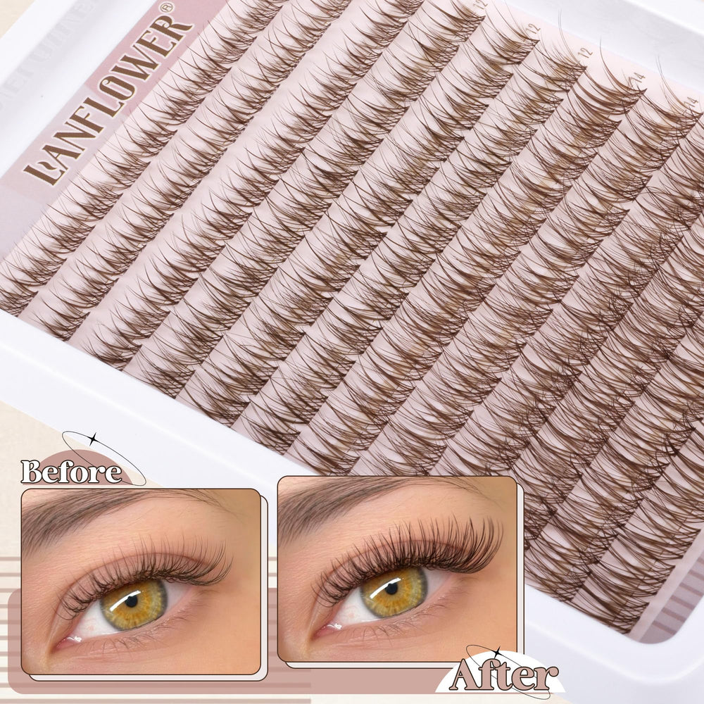 Lanflower clear lash bond seal demonstrates secure hold without visible residue.