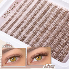Lanflower clear lash bond seal demonstrates secure hold without visible residue.