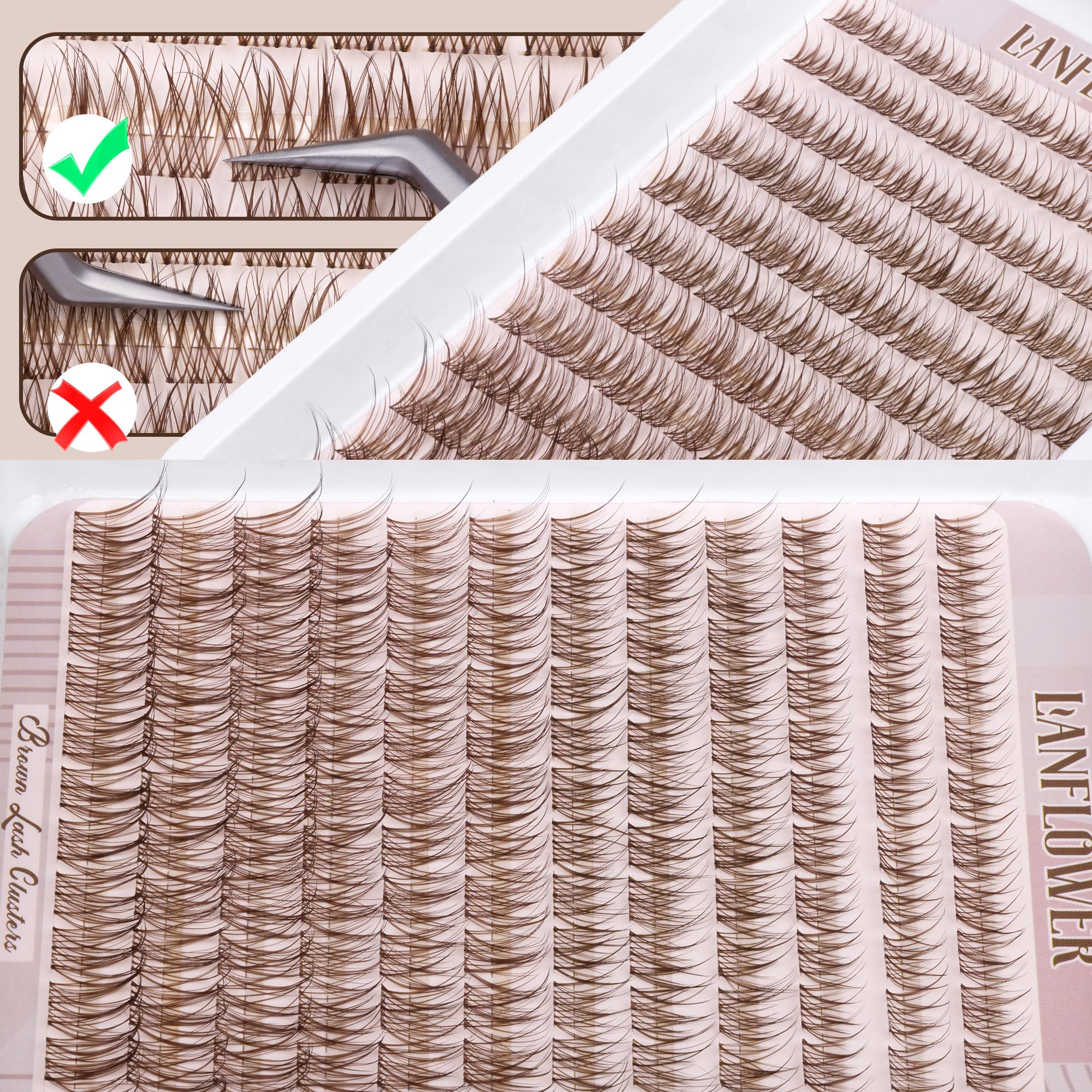 Lanflower DIY lashes application at home enables salon-like results with guidance.