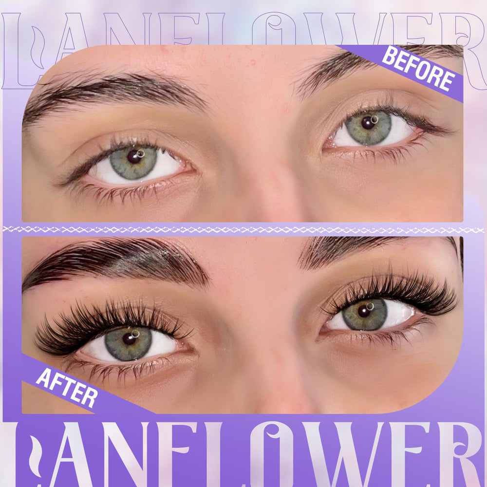 Lanflower dual bond seal for a clean, long-lasting at-home lash set