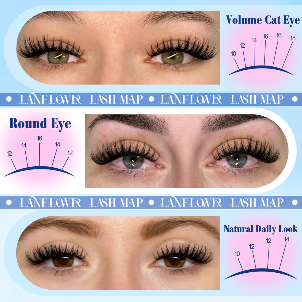 Lanflower Flora Lash Clusters clump-free hold demonstrates all-day wear with secure comfort