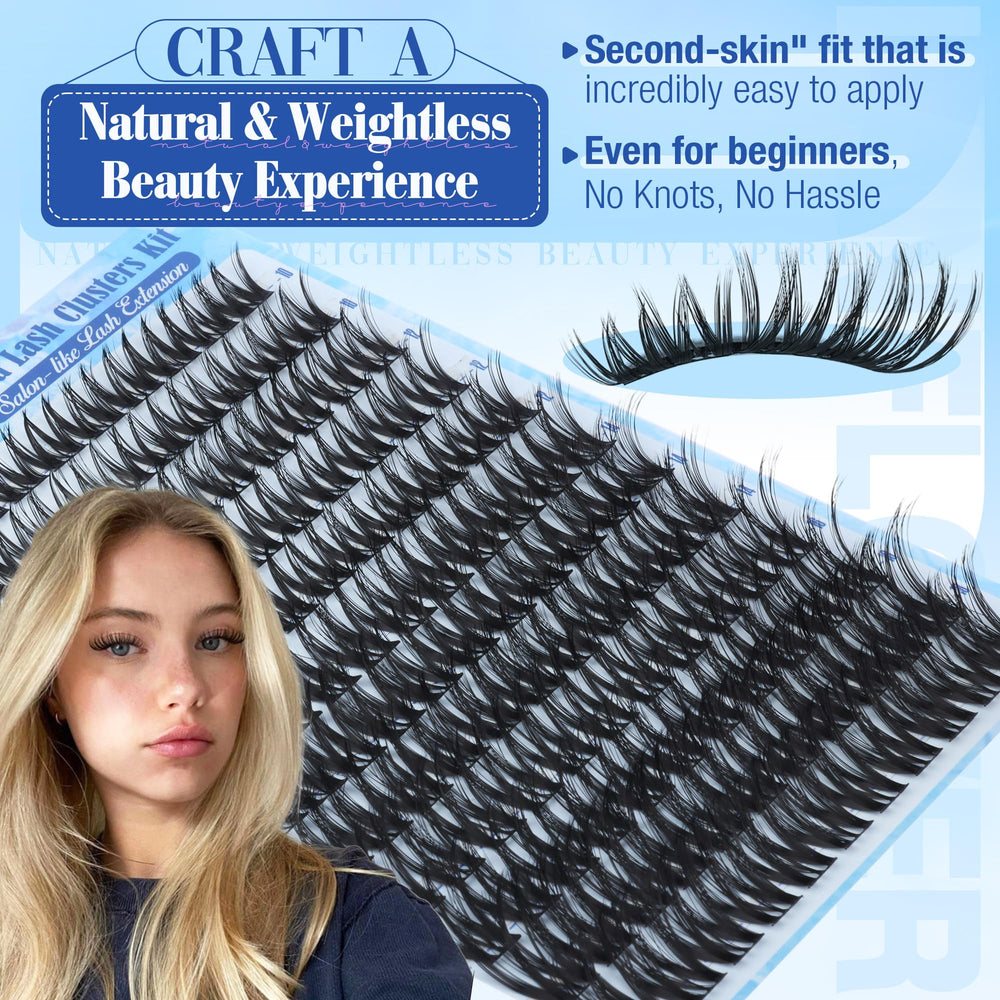 Lanflower Flora Lash Clusters Kit diseño fácil para principiantes.