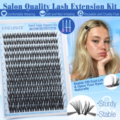 LANFLOWER Flora Lash Clusters wispy tips highlight feathery finish