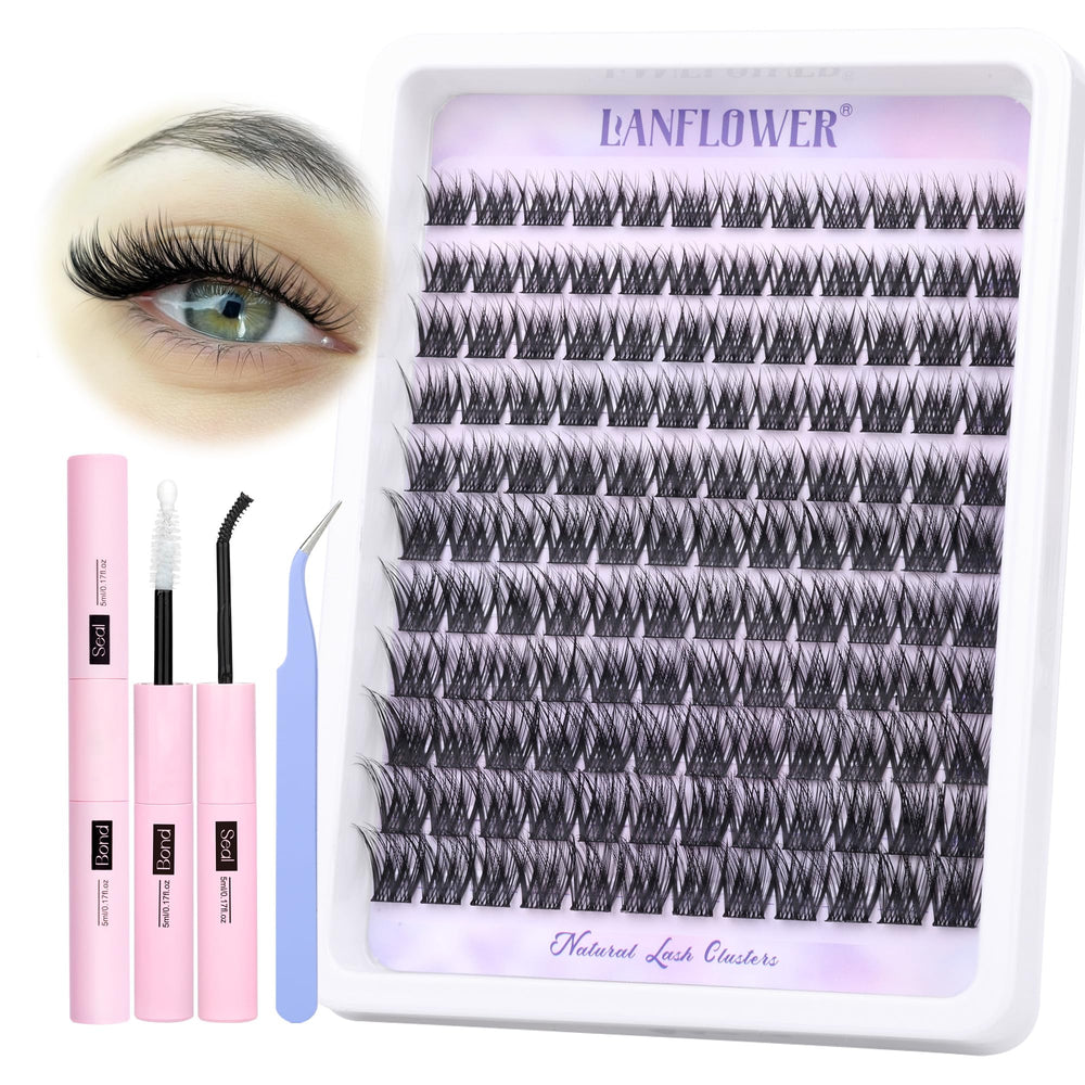 Lanflower lash extension kit packaging for effortless at-home Lash routines