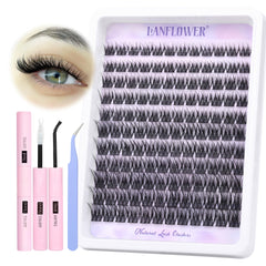 Lanflower lash extension kit packaging for effortless at-home Lash routines