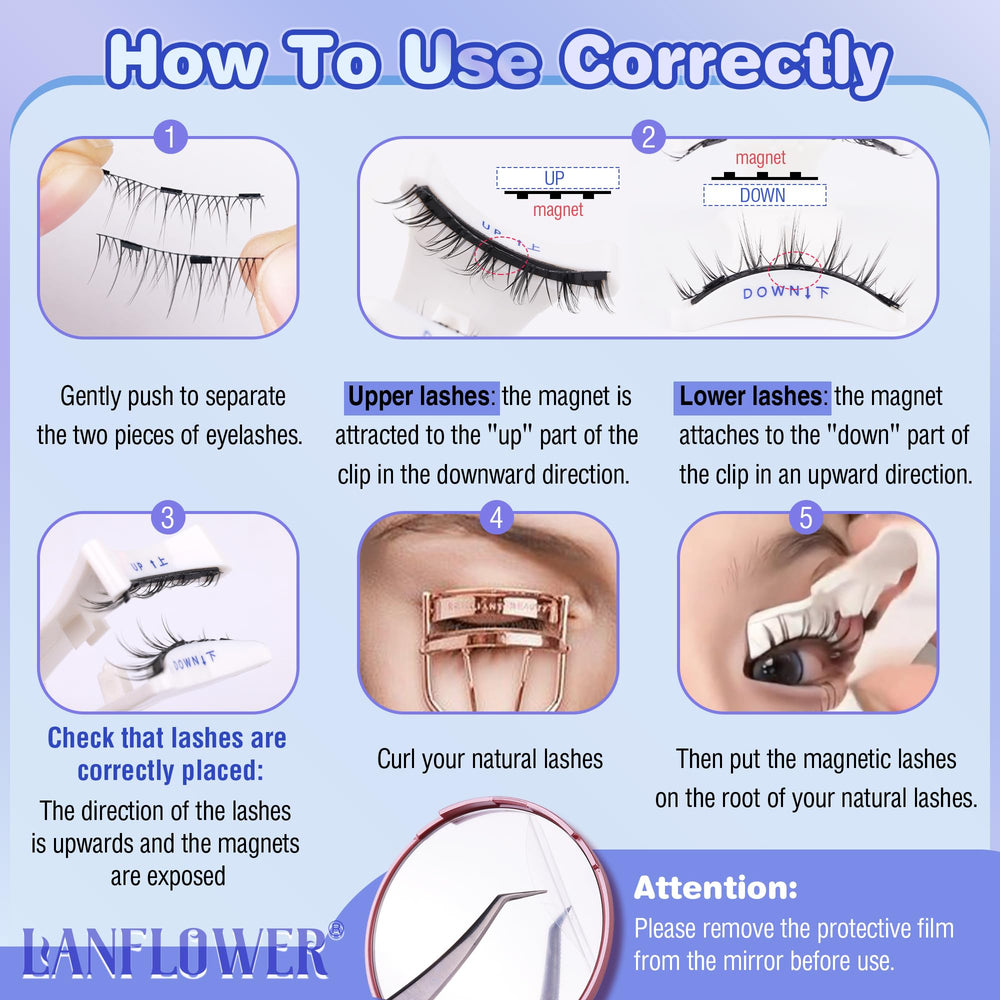 Lanflower lash storage tray keeps lashes in shape for reuse.