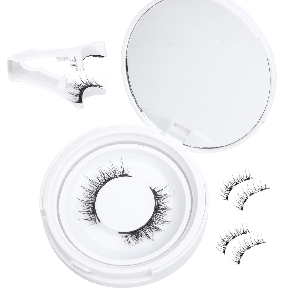 Lanflower natural magnetic eyelashes applicator for precise placement.