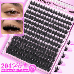 LANFLOWER Premium PBT material lashes close-up with high-definition volume.