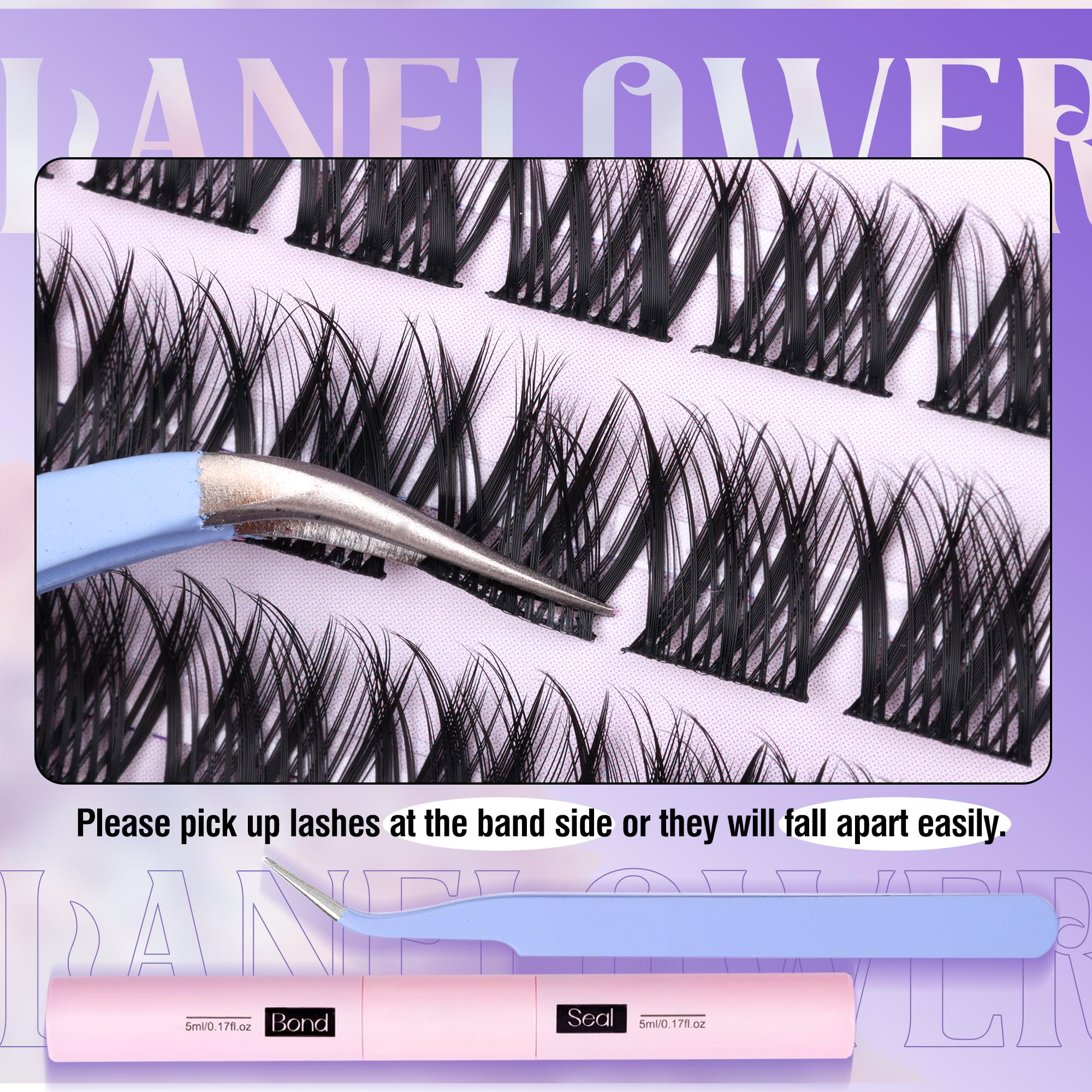 Lanflower soft band lashes comfortable to wear with minimal eye strain