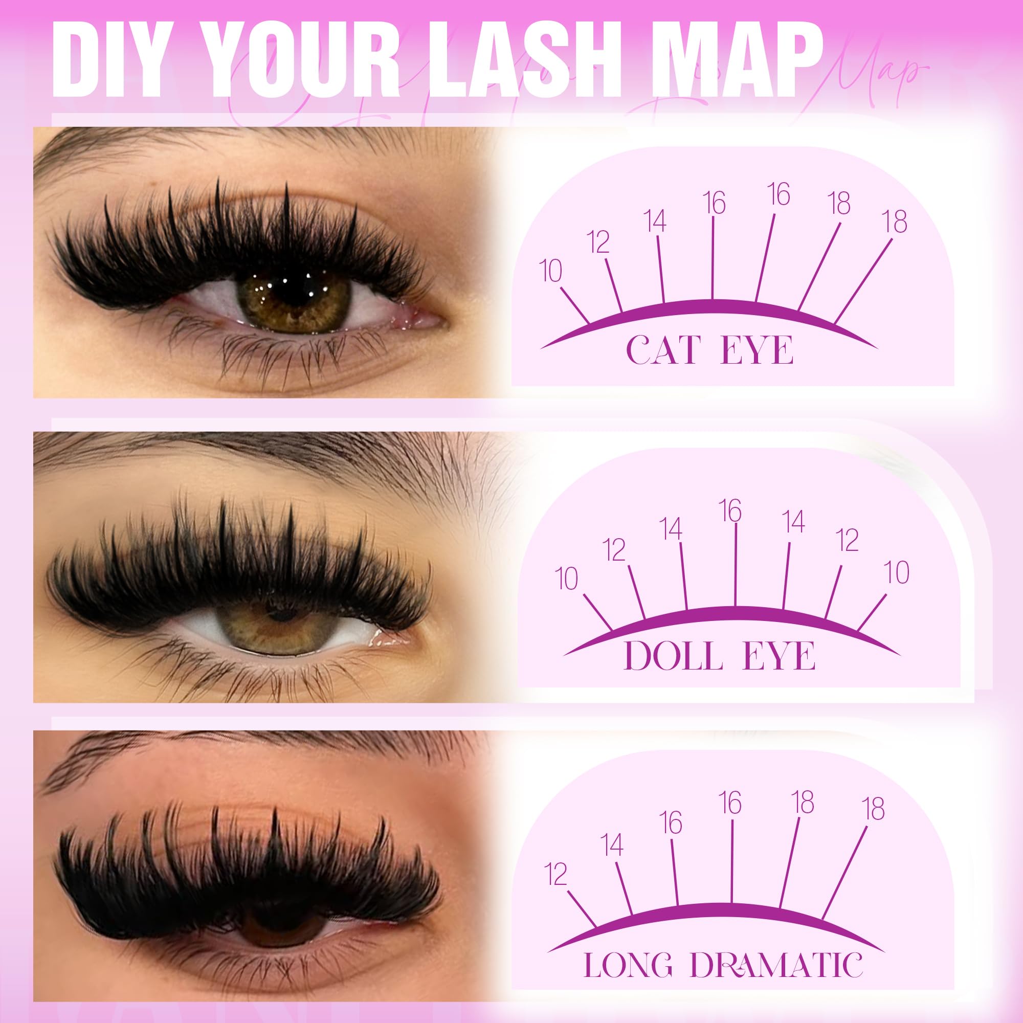 LANFLOWER Spiky manga lash look close-up for bold eye styling.