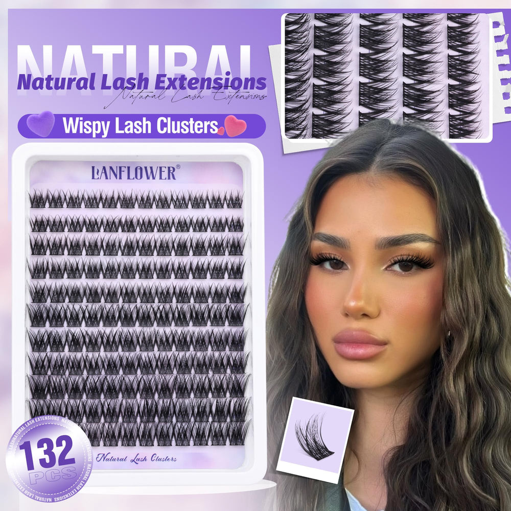 Lanflower waterproof lash clusters designed for all-day wear and smudge resistance