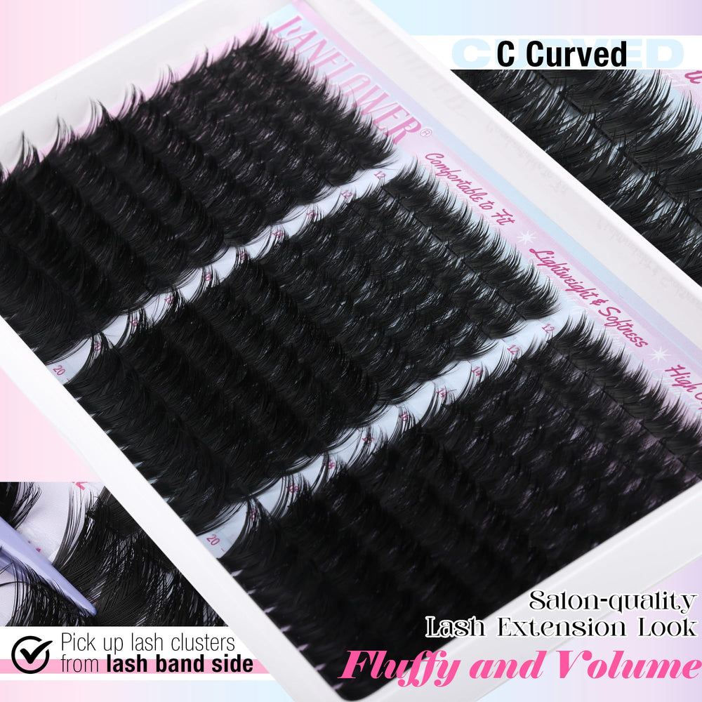 LANFLOWER wispy-manga style kit creates fluttery eyes for events.