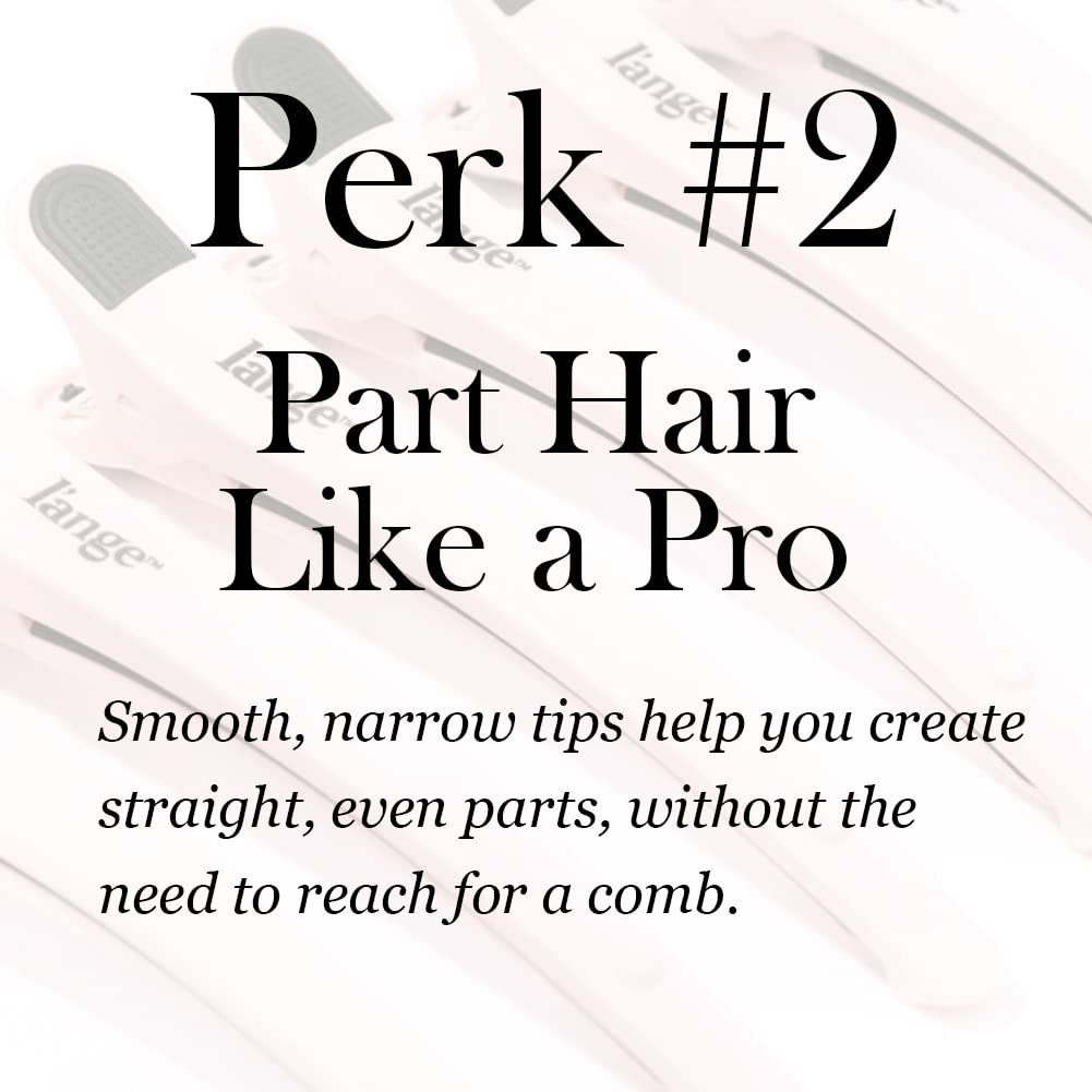 L'ANGE HAIR blush 6-pack sectioning clips for organized styling.