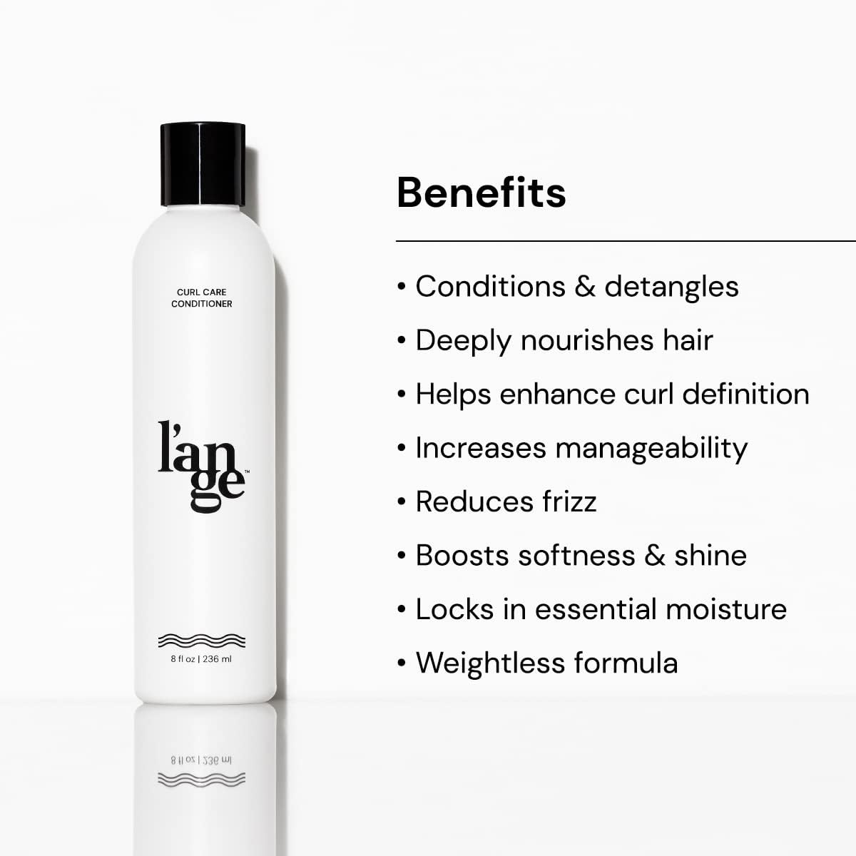 L'ANGE HAIR Curl Care Enhancing Conditioner with Shea Butter delivers rich moisture.