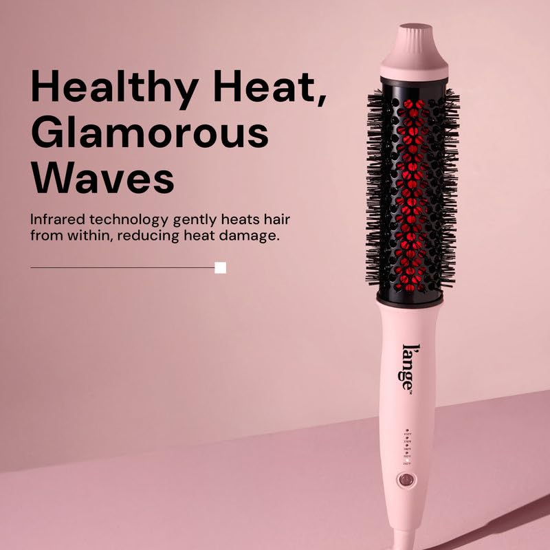 L'ANGE HAIR GlamWave 38mm barrel closeup for faster volumizing styling and glide.