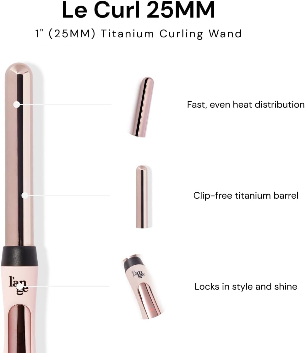 L'ANGE Hair Le Curl achieving beach waves with a 25mm barrel.