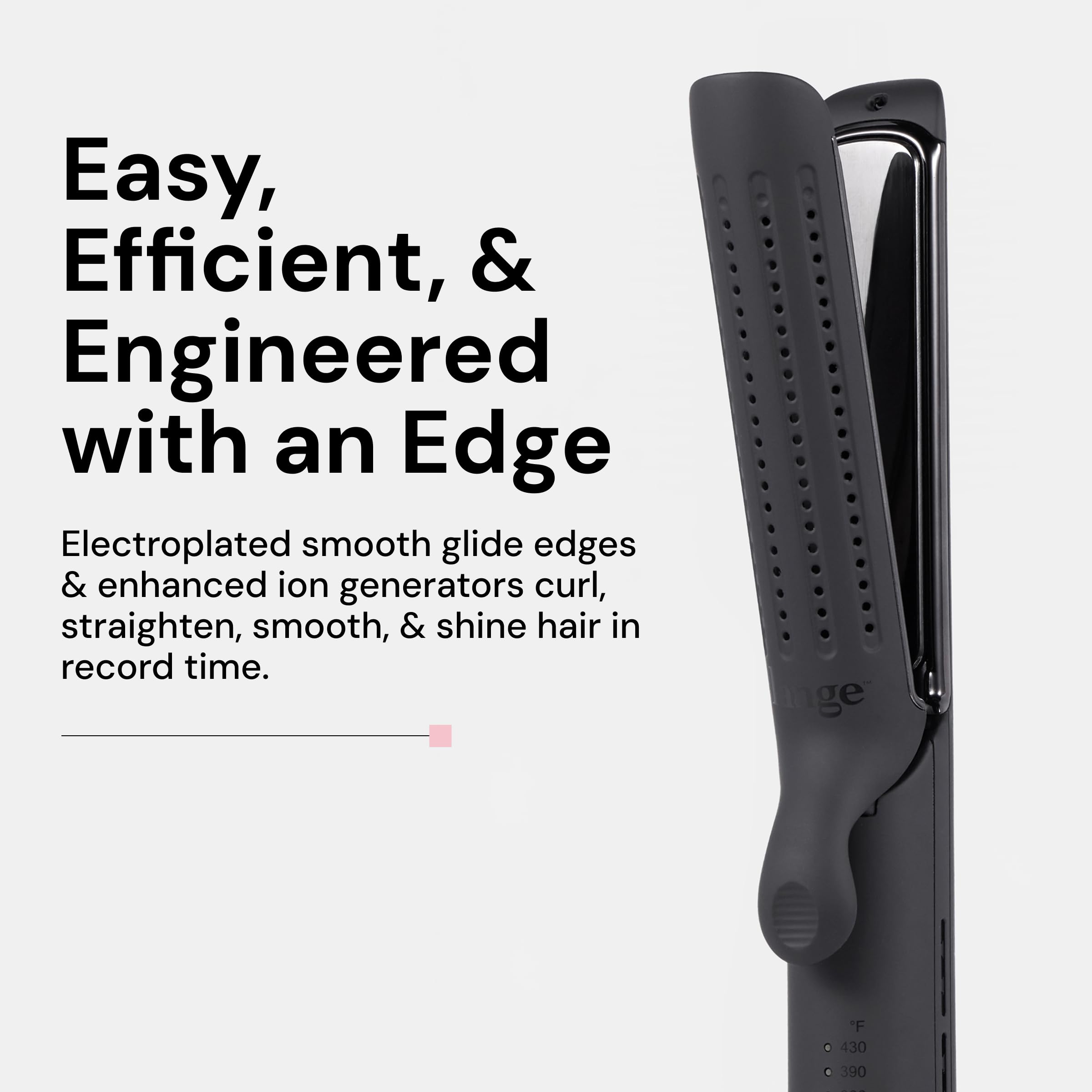 L'ANGE HAIR Le Duo Edge used to create voluminous curls with 180-degree twist