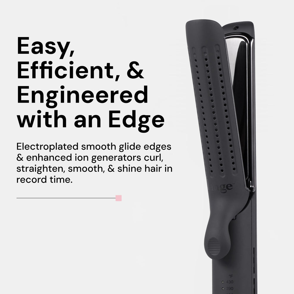 L'ANGE HAIR Le Duo Edge used to create voluminous curls with 180-degree twist
