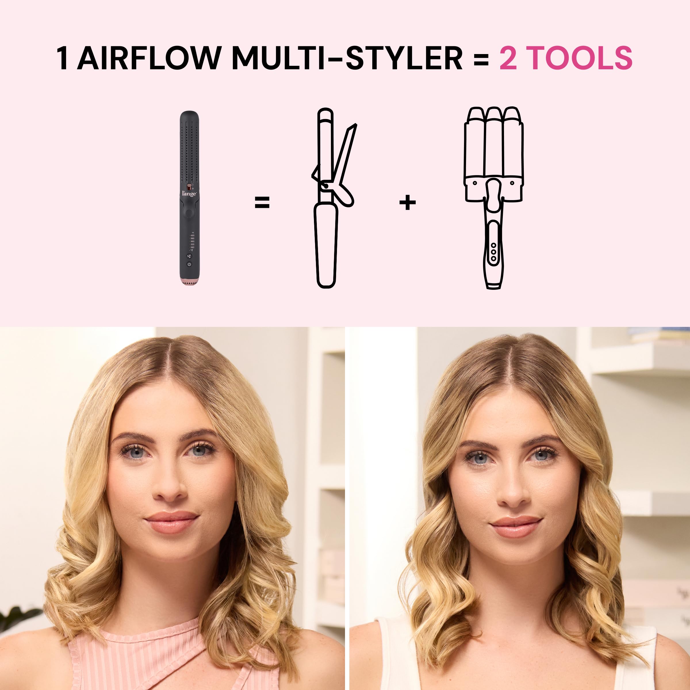 Le Duo Flex five heat settings tailor heat for different hair types.