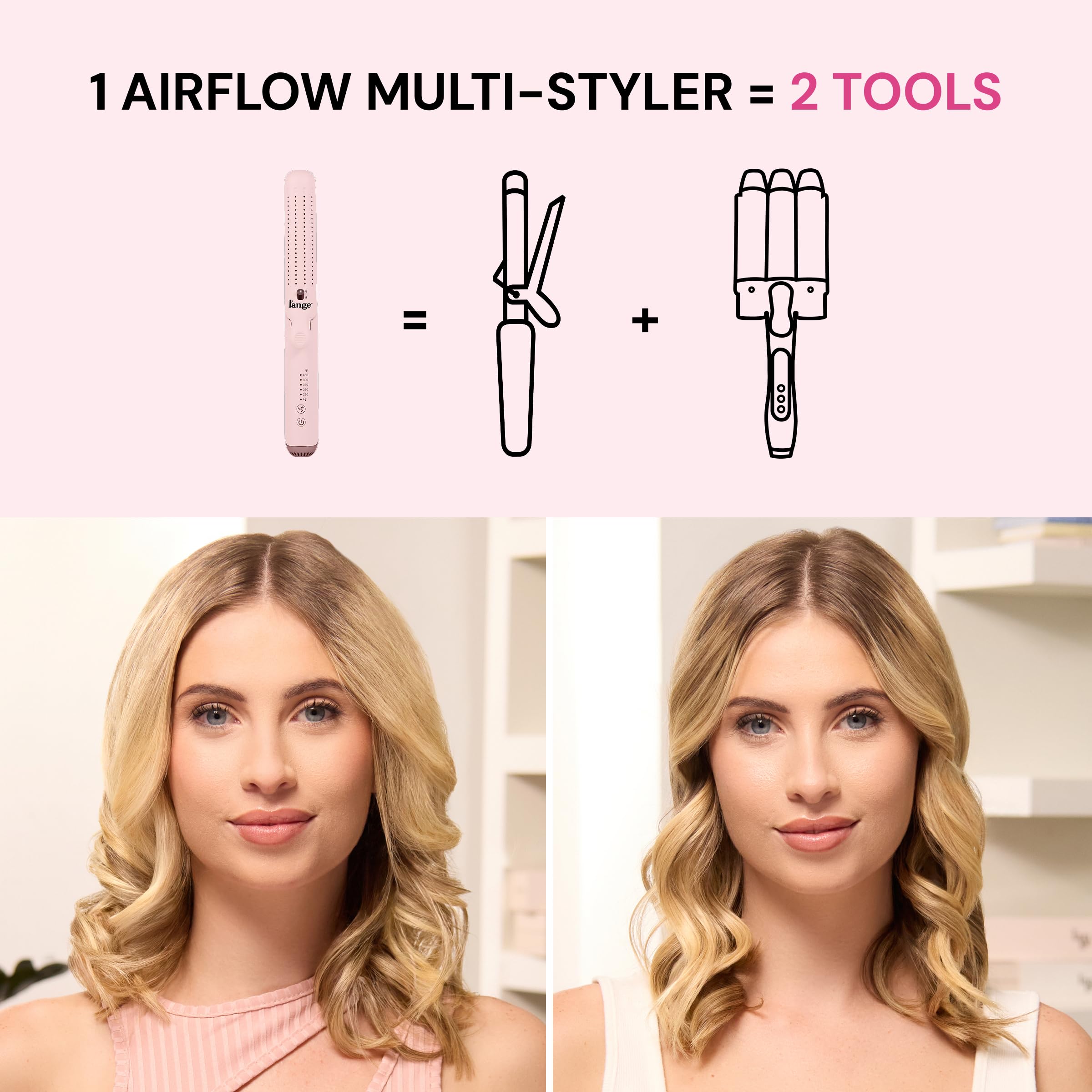 L'ANGE HAIR Le Duo Flex works on short and long hair lengths.