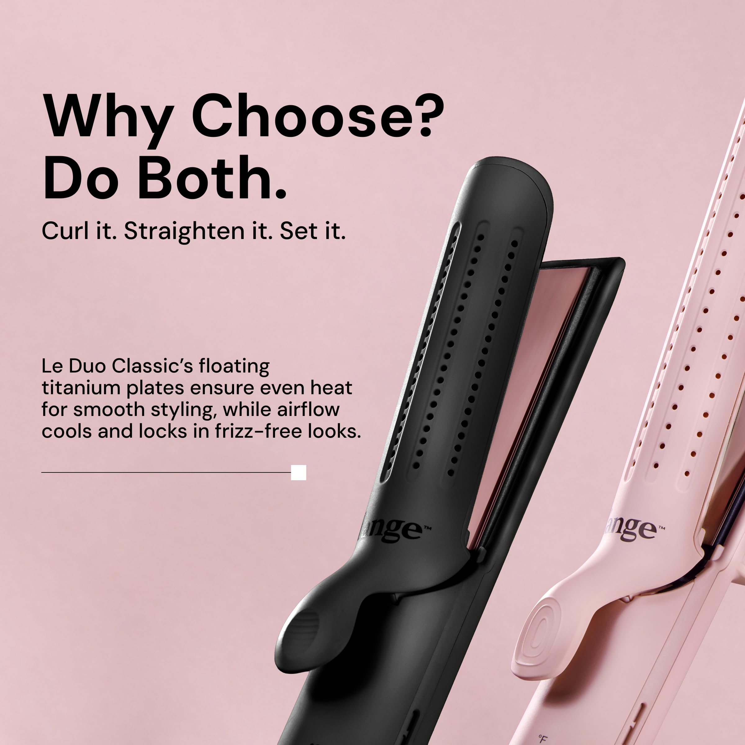 L'ANGE HAIR Le Duo Grande adjustable temp 280–430°F for versatile looks