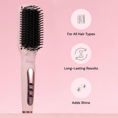 L'ANGE HAIR Le Vite brush digital LCD panel demonstrates precise temperature control