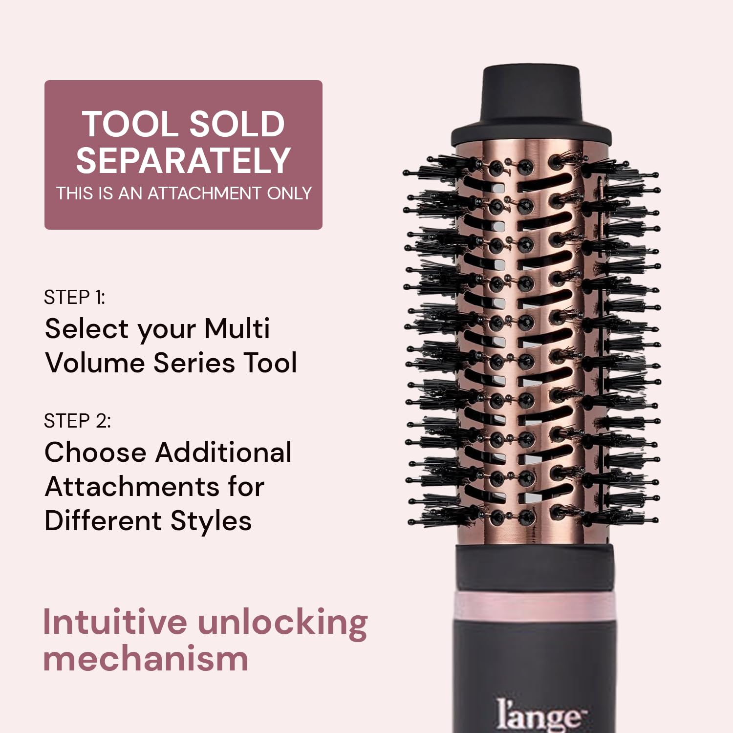 L'ANGE Hair multi-volume attachment showing 360° airflow for fast, even drying