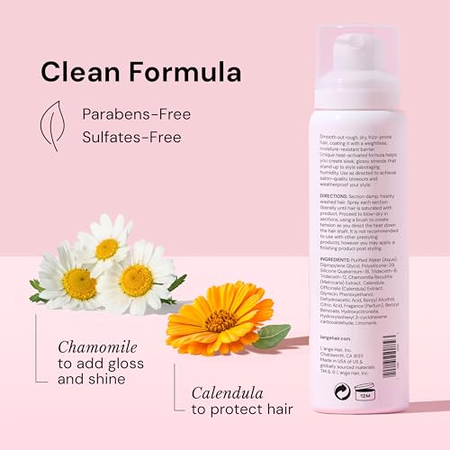 L'ANGE HAIR Pre-styling mist in action for smoother blow-drys.