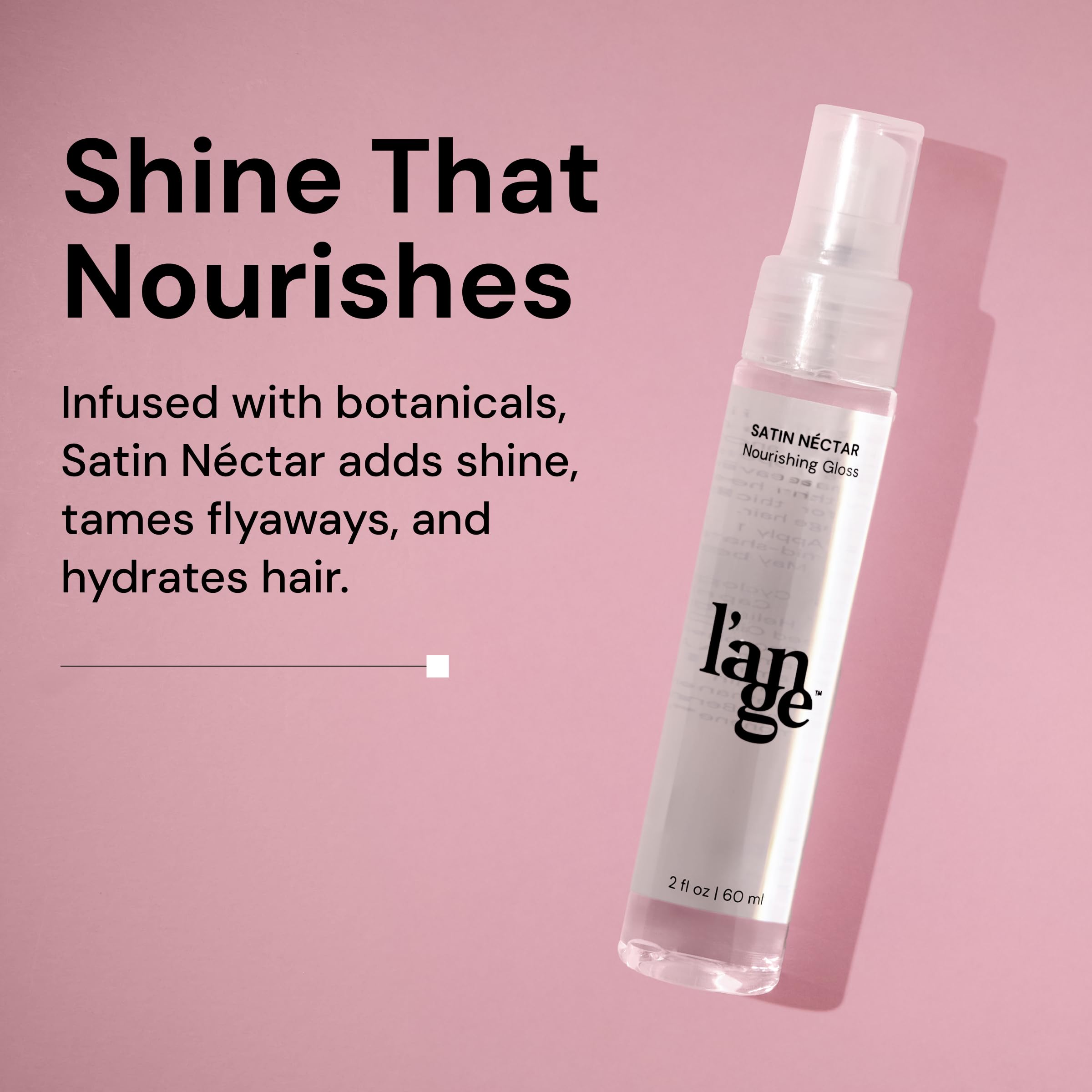 L'ANGE Hair Satin Néctar dry-hair application helps ends soften