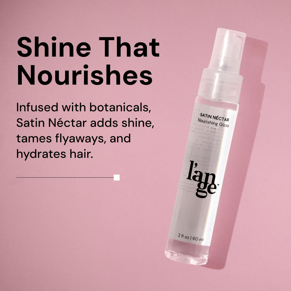 L'ANGE Hair Satin Néctar dry-hair application helps ends soften